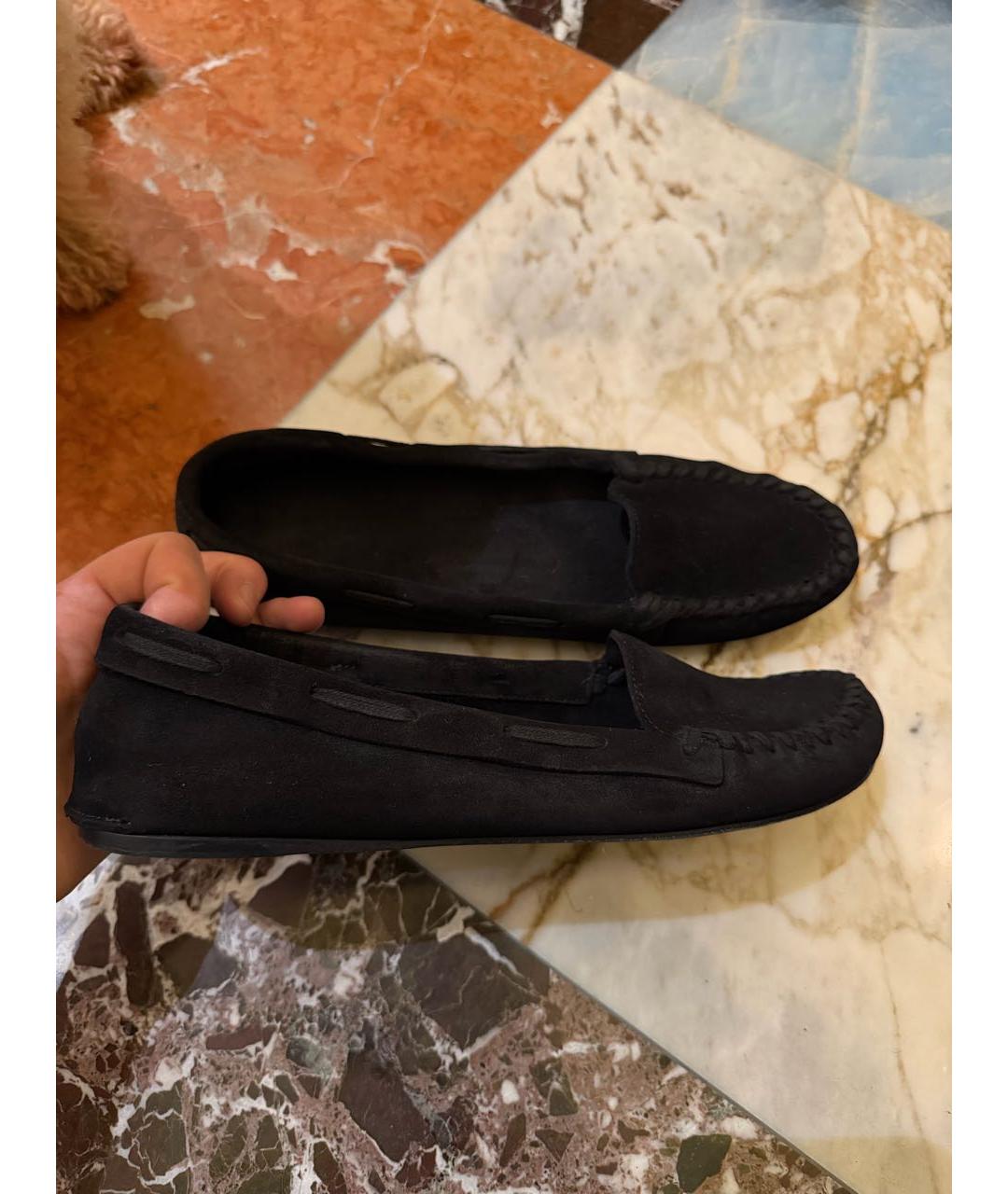 THE ROW Черные замшевые мокасины, фото 5