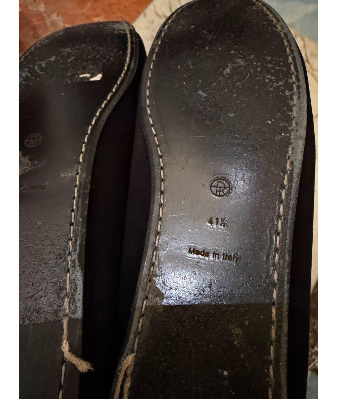 THE ROW Черные замшевые мокасины, фото 4