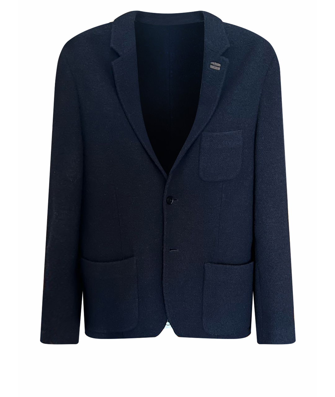 PAOLO PECORA Темно-синий шерстяной пиджак, фото 1