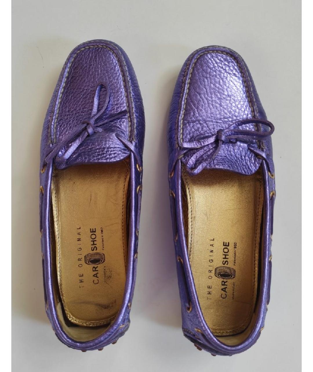 CAR SHOE Фиолетовые кожаные мокасины, фото 4