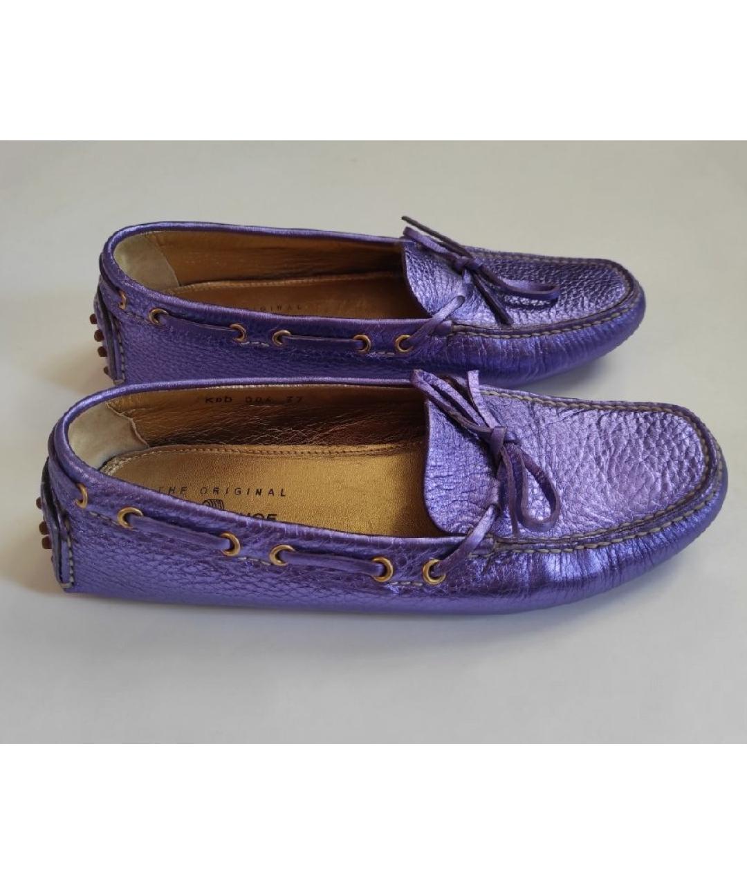 CAR SHOE Фиолетовые кожаные мокасины, фото 2