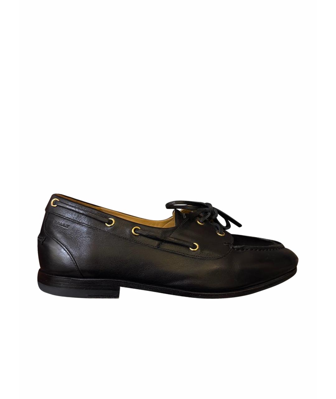 BALLY Черные кожаные лоферы, фото 1