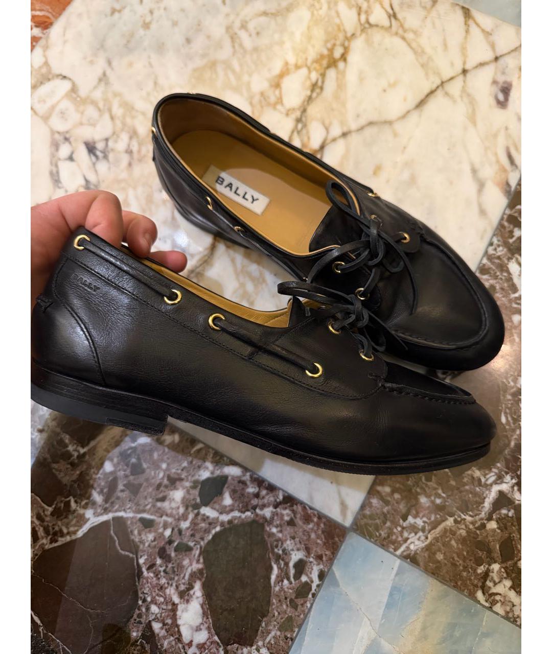 BALLY Черные кожаные лоферы, фото 5