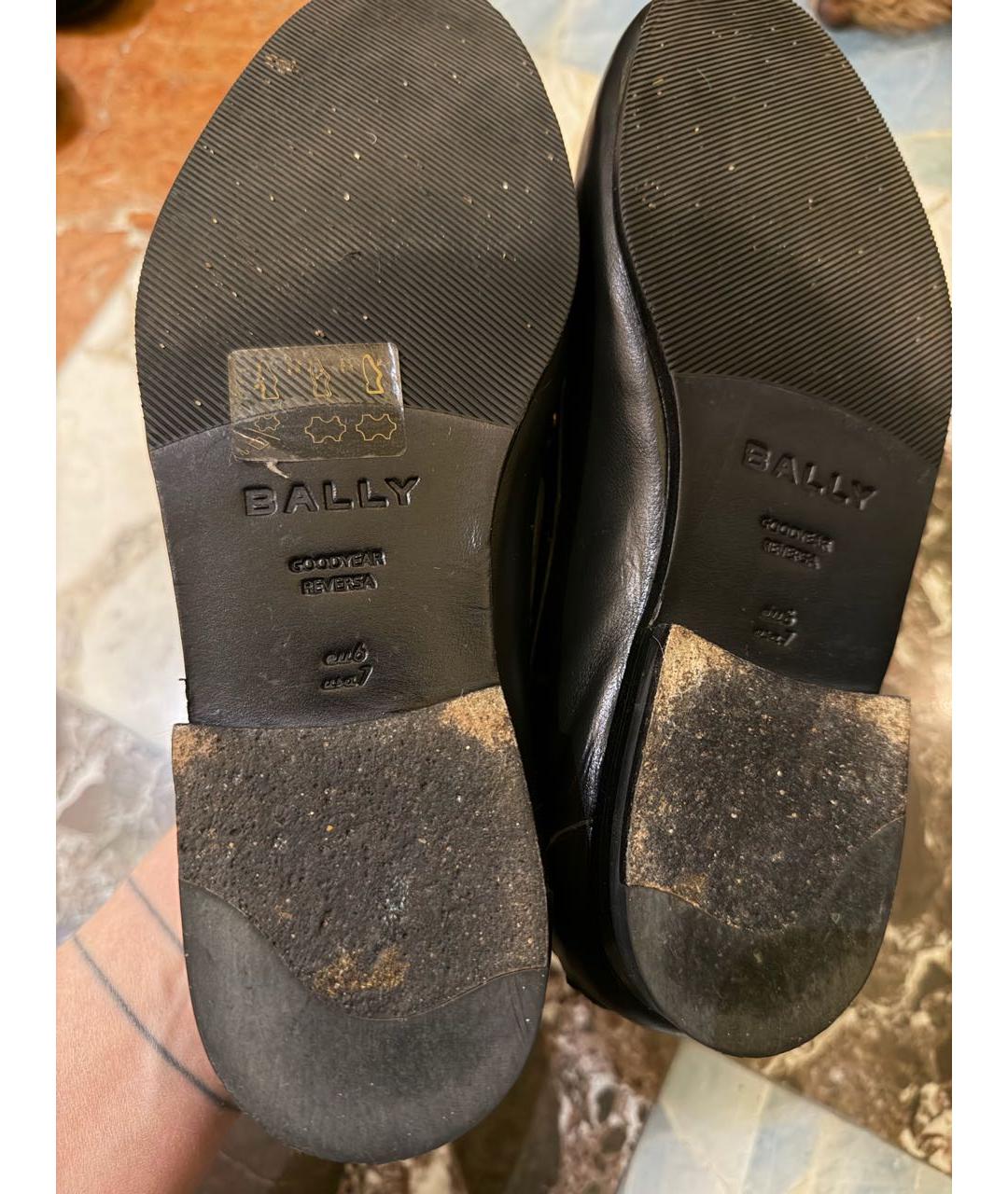 BALLY Черные кожаные лоферы, фото 4