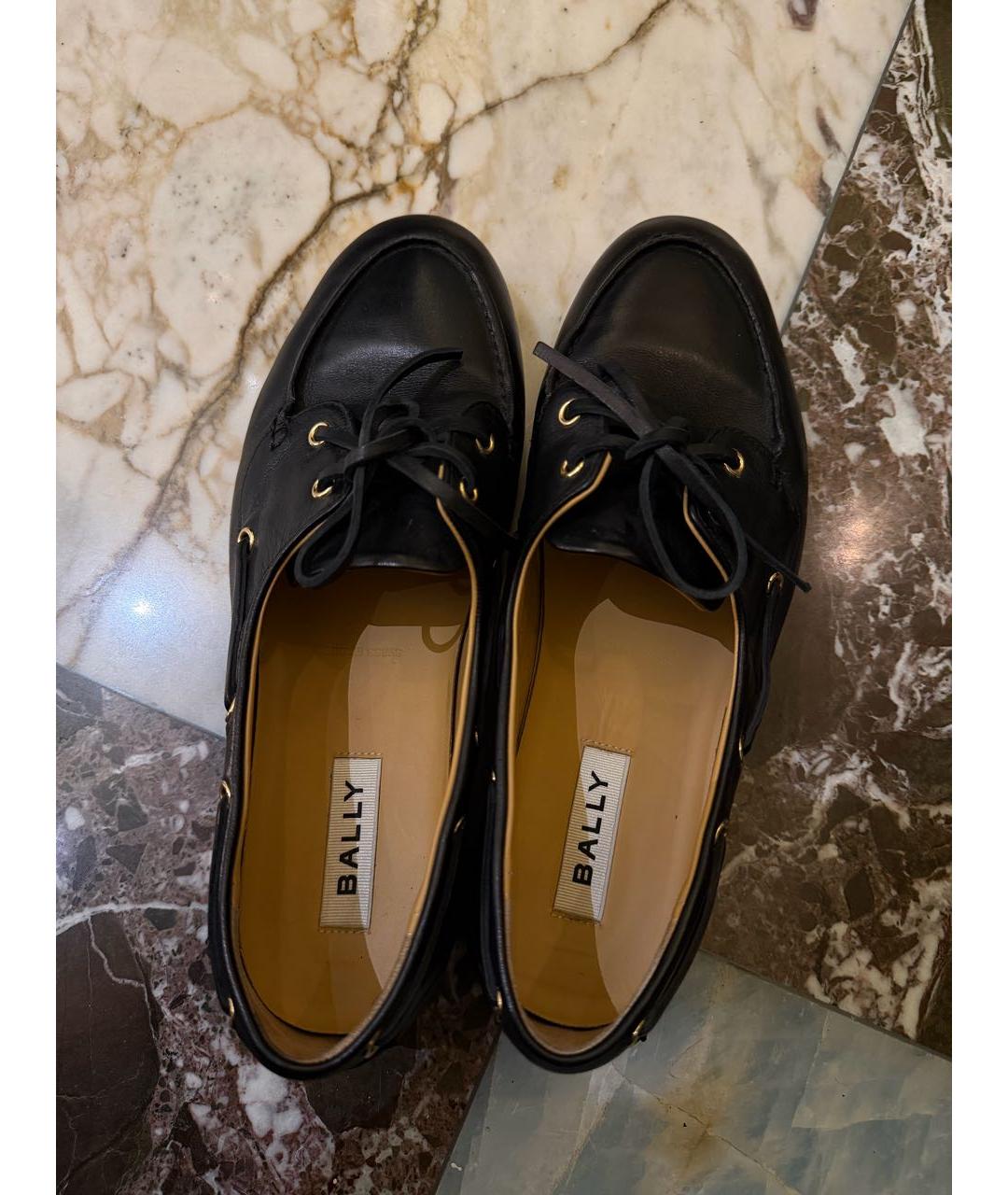 BALLY Черные кожаные лоферы, фото 3