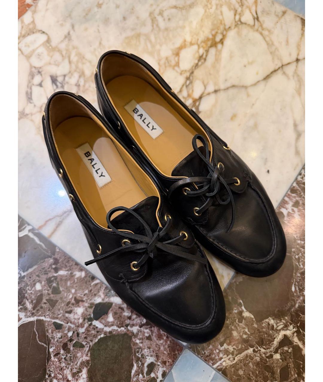 BALLY Черные кожаные лоферы, фото 2