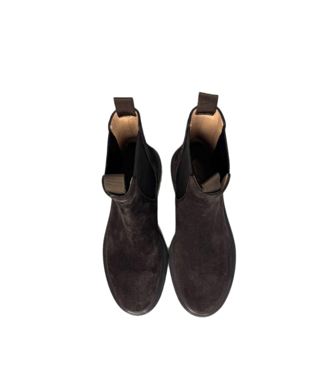 GIANVITO ROSSI Коричневые замшевые ботинки, фото 3