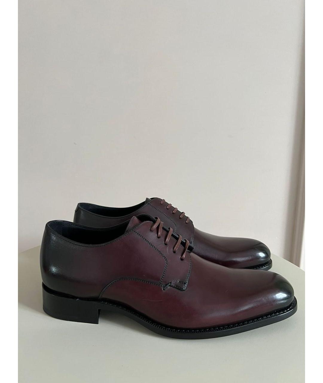 CHRISTIAN DIOR Бордовые кожаные туфли, фото 8