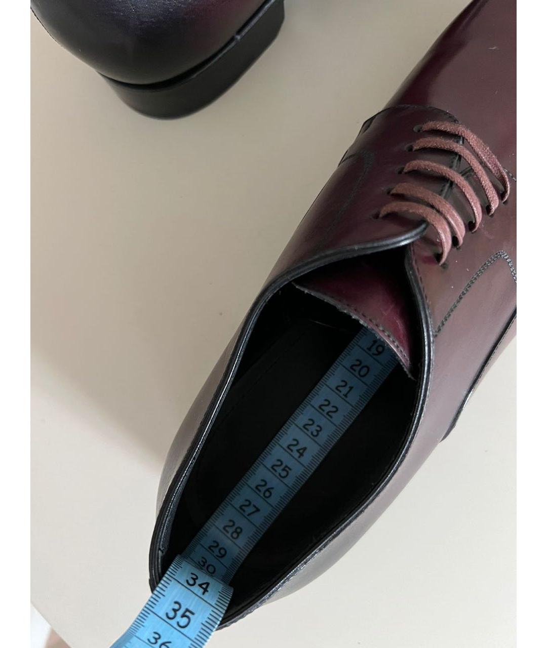 CHRISTIAN DIOR Бордовые кожаные туфли, фото 6