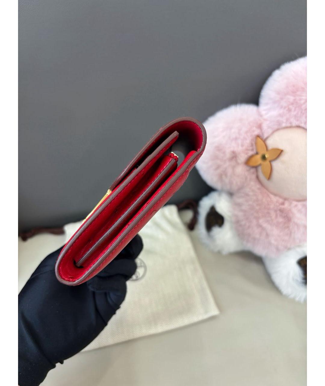 HERMES Красный кожаный кошелек, фото 5