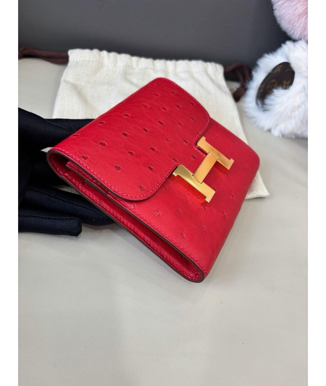 HERMES Красный кожаный кошелек, фото 3
