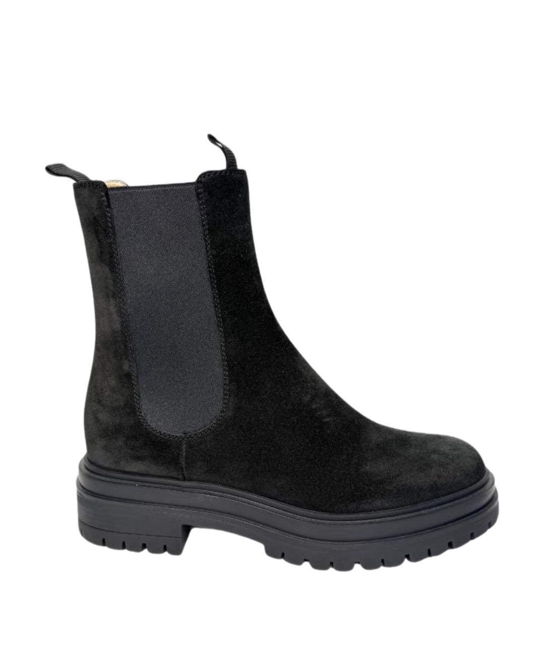 GIANVITO ROSSI Черные замшевые ботинки, фото 1
