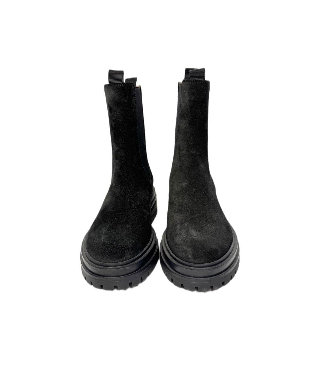 GIANVITO ROSSI Черные замшевые ботинки, фото 2