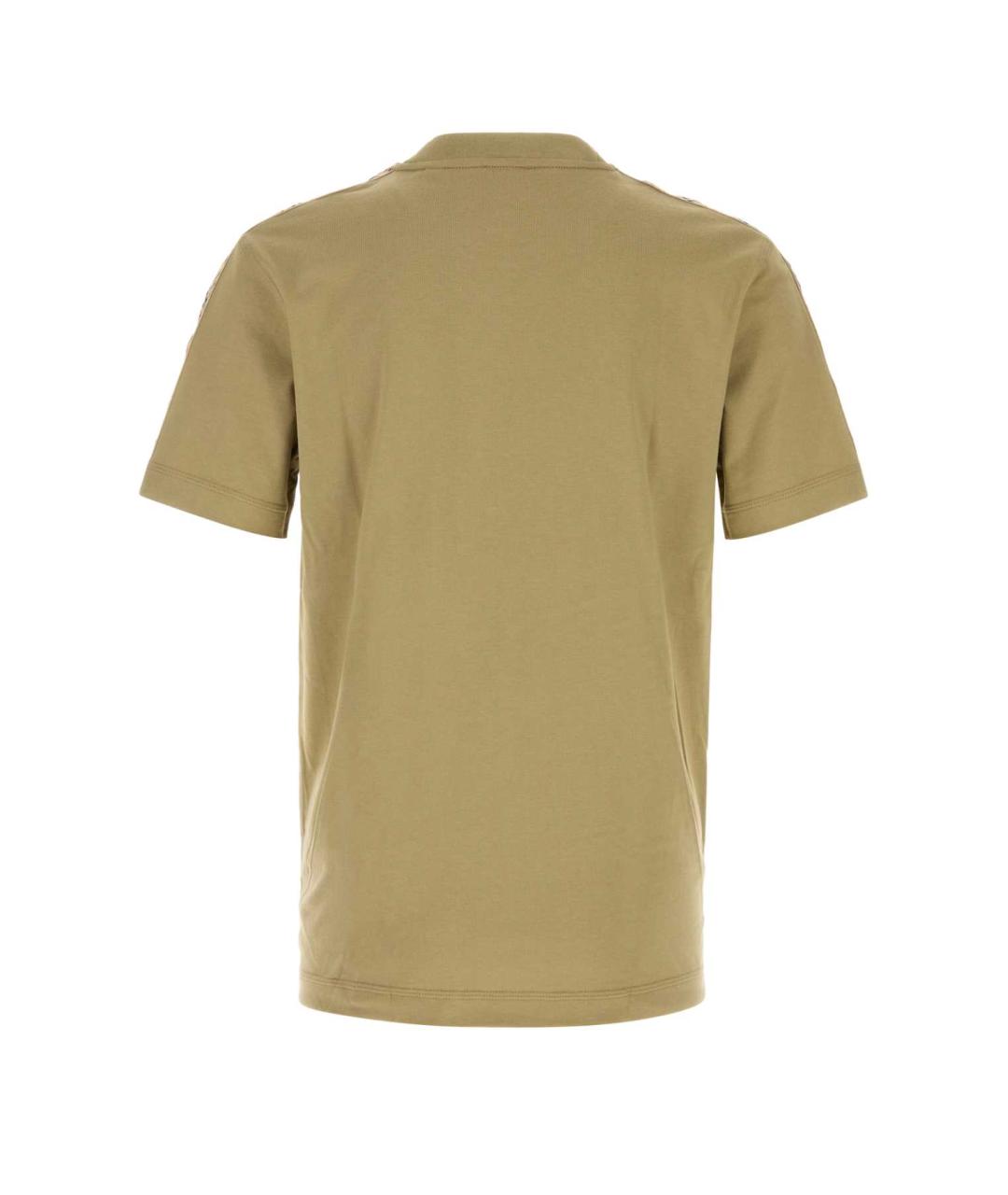 BURBERRY Зеленая хлопковая футболка, фото 2