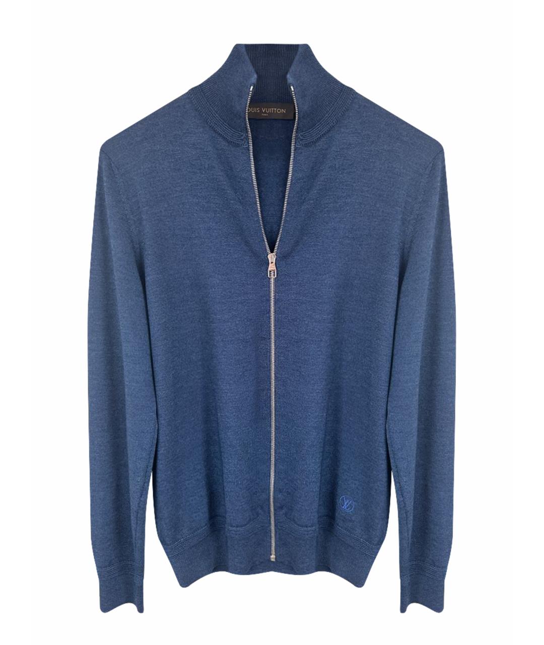 LOUIS VUITTON Темно-синий шерстяной джемпер / свитер, фото 1