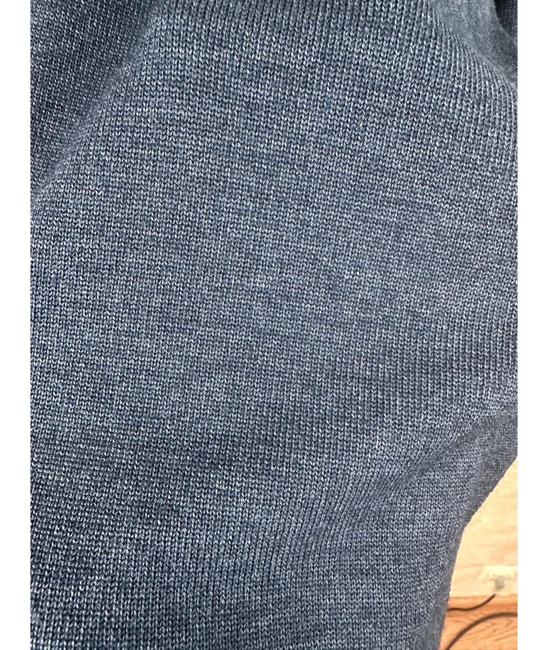 LOUIS VUITTON Темно-синий шерстяной джемпер / свитер, фото 4