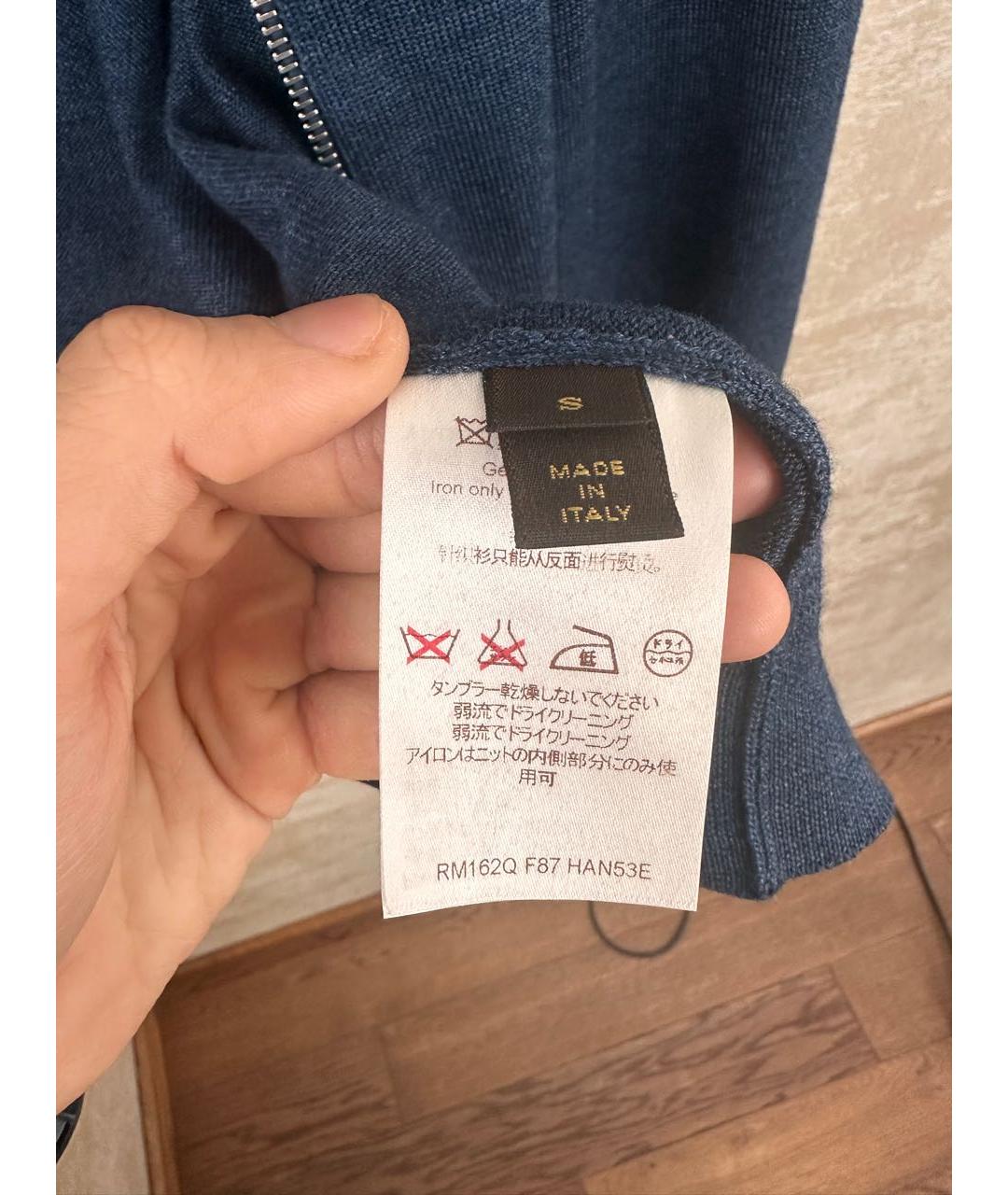 LOUIS VUITTON Темно-синий шерстяной джемпер / свитер, фото 5