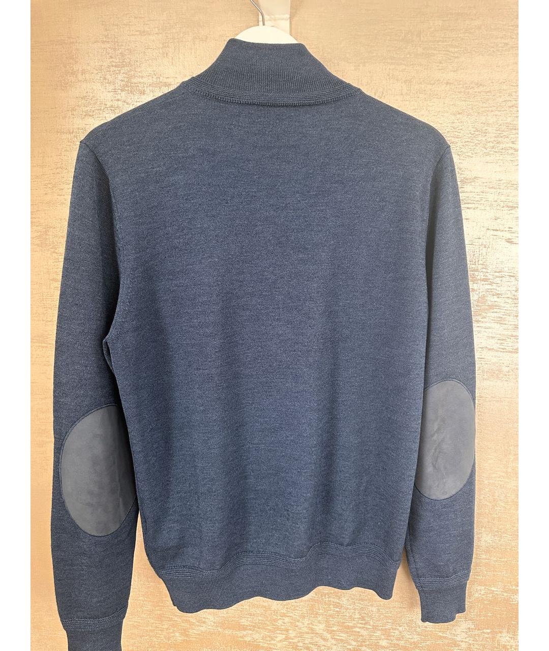 LOUIS VUITTON Темно-синий шерстяной джемпер / свитер, фото 2