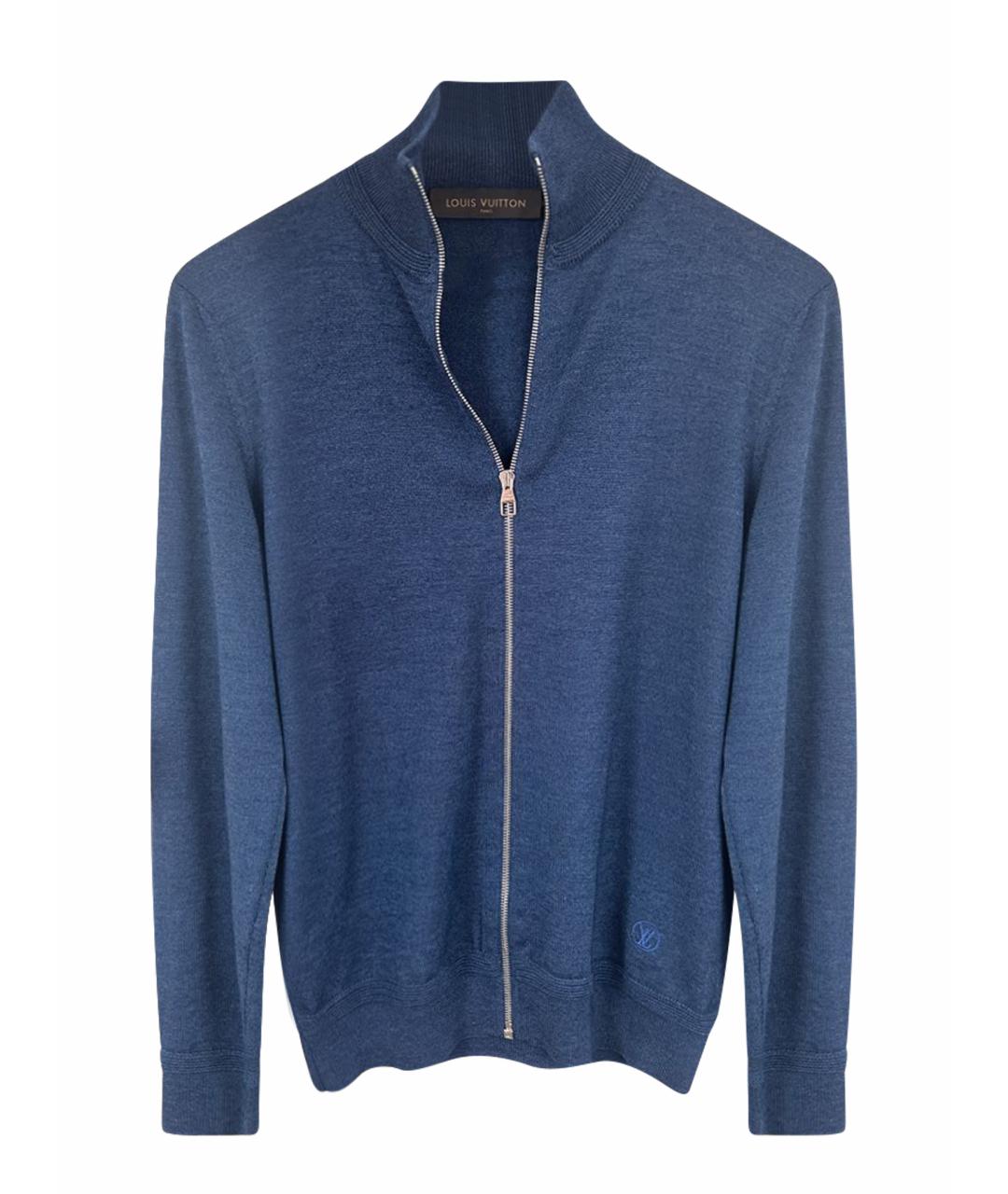 LOUIS VUITTON Темно-синий шерстяной джемпер / свитер, фото 6
