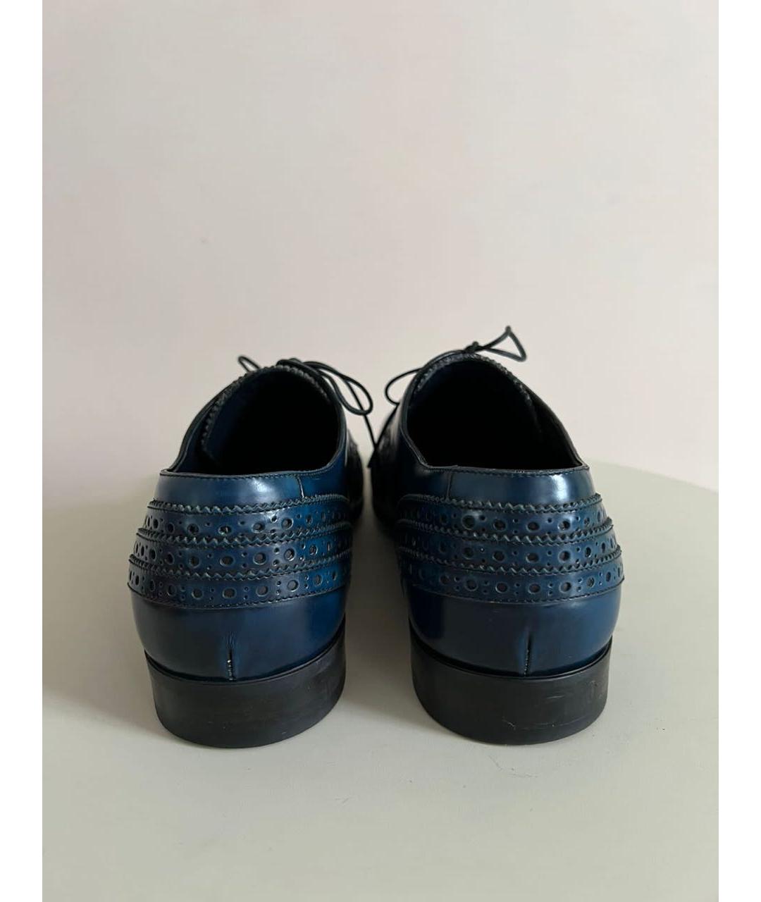 LOUIS VUITTON Темно-синие кожаные туфли, фото 2