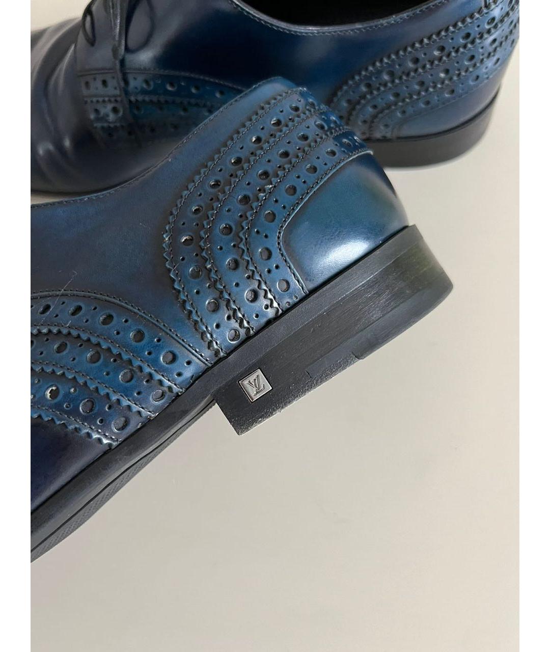 LOUIS VUITTON Темно-синие кожаные туфли, фото 3
