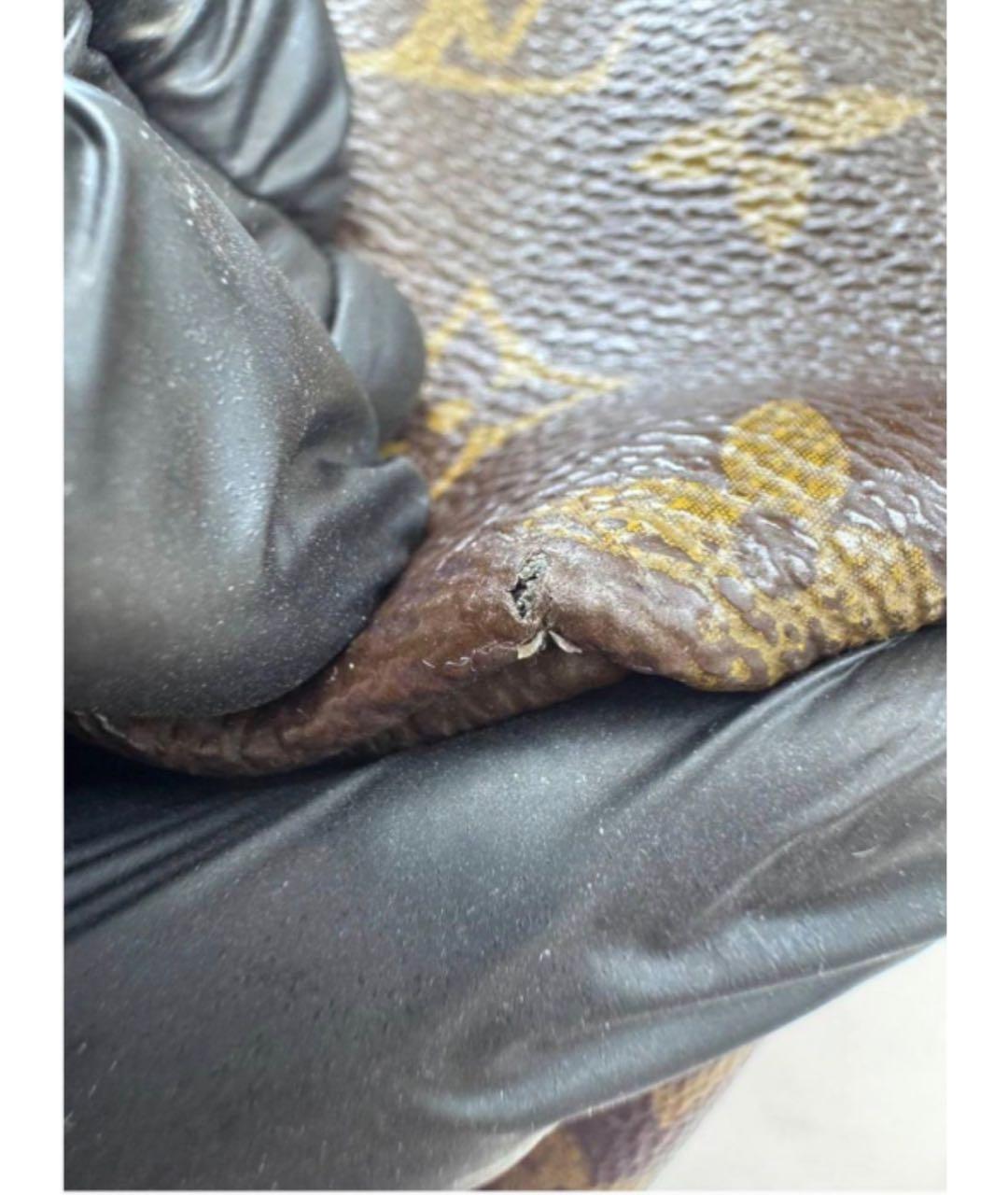 LOUIS VUITTON Коричневый кожаный рюкзак, фото 5