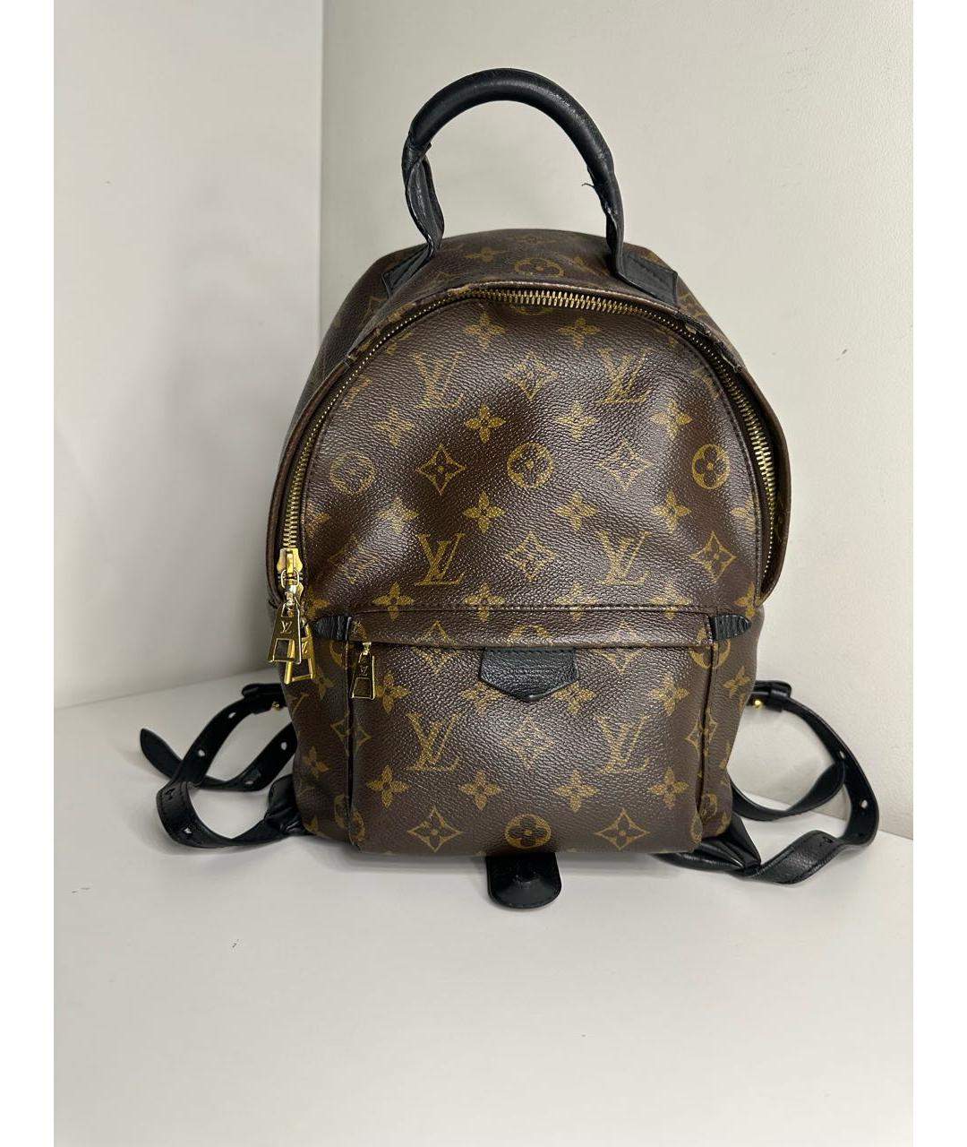 LOUIS VUITTON Коричневый кожаный рюкзак, фото 9