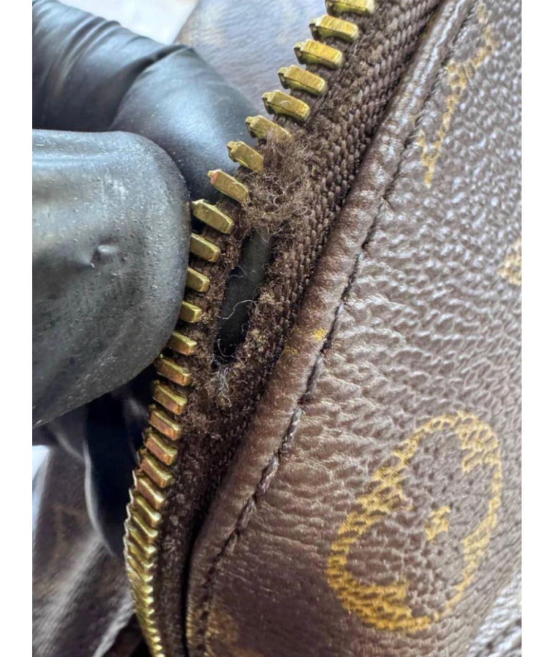 LOUIS VUITTON Коричневый кожаный рюкзак, фото 7