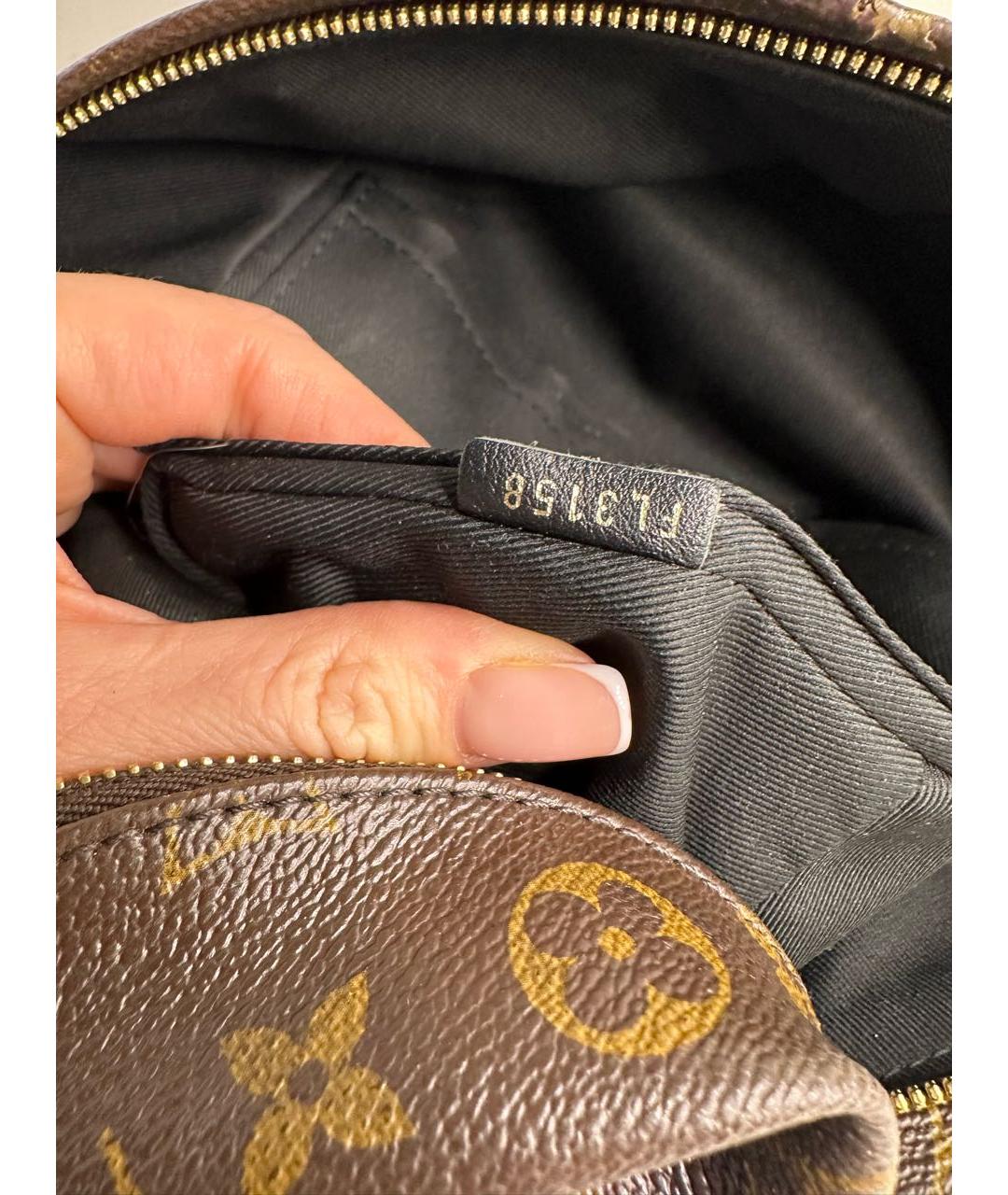 LOUIS VUITTON Коричневый кожаный рюкзак, фото 8