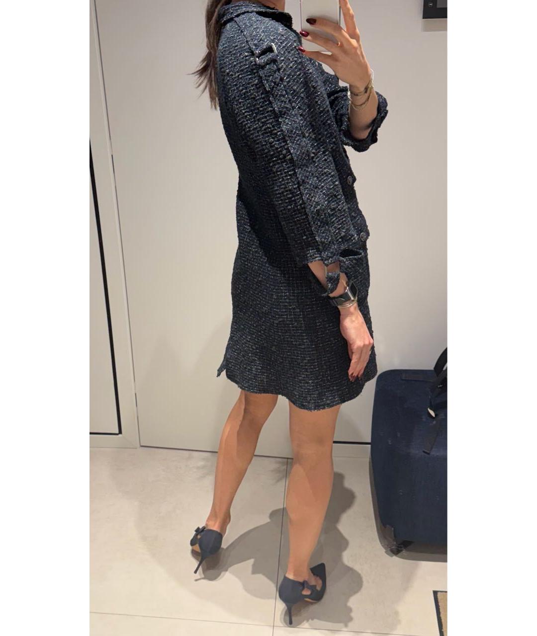 CHANEL Темно-синий хлопковый пиджак, фото 2