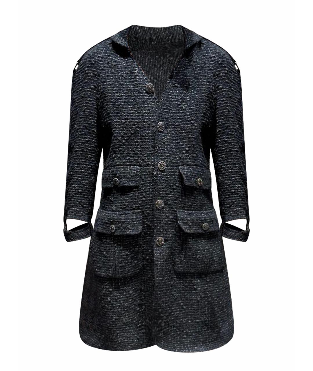 CHANEL Темно-синий хлопковый пиджак, фото 1