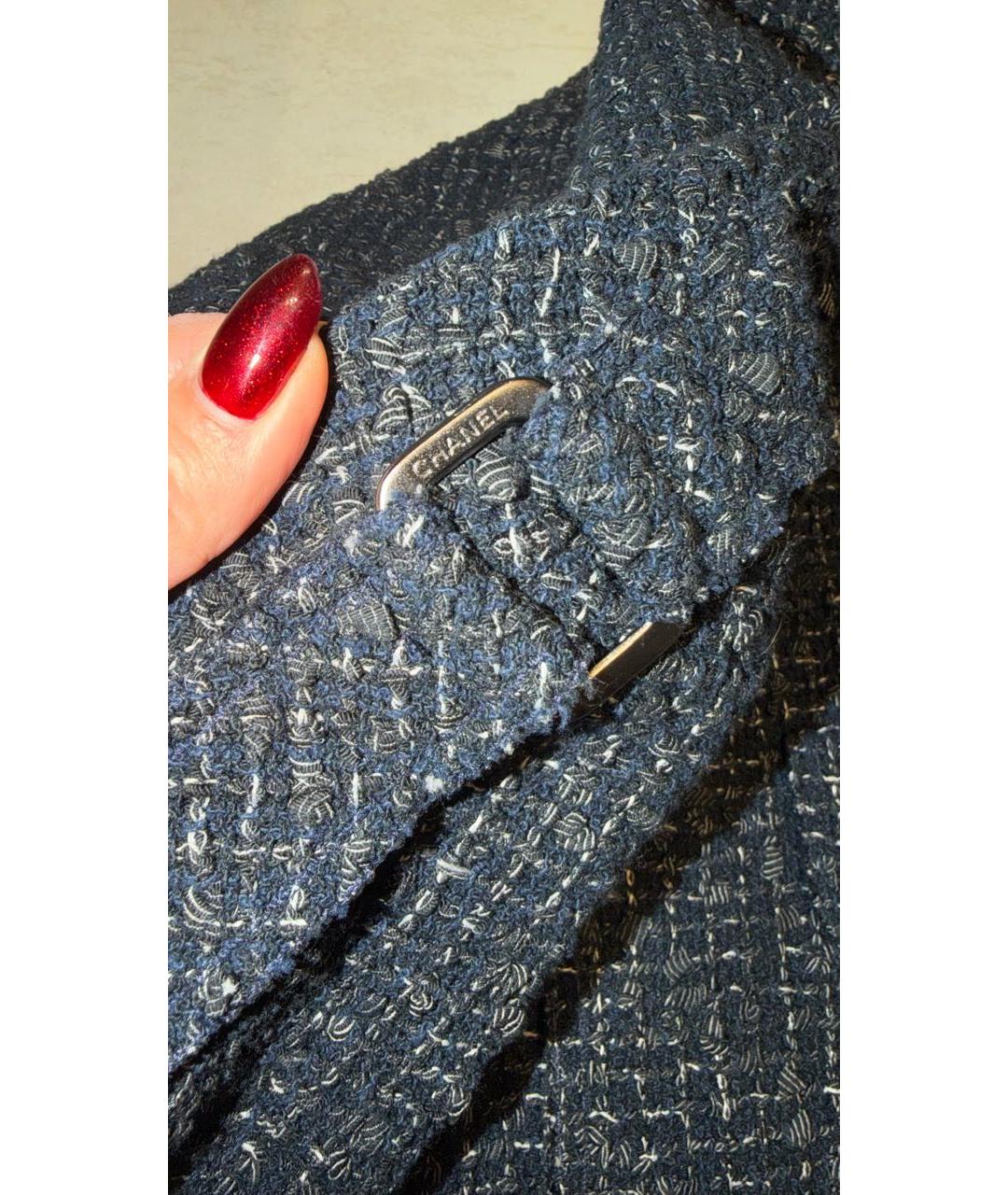 CHANEL Темно-синий хлопковый пиджак, фото 6