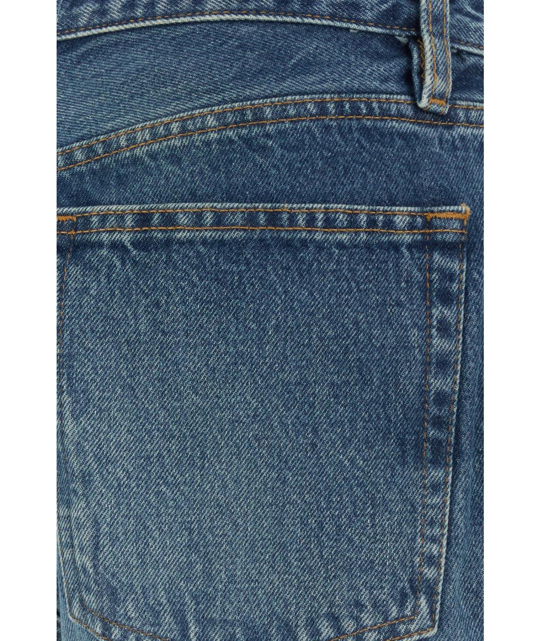 FRAME Синие хлопковые прямые джинсы, фото 3