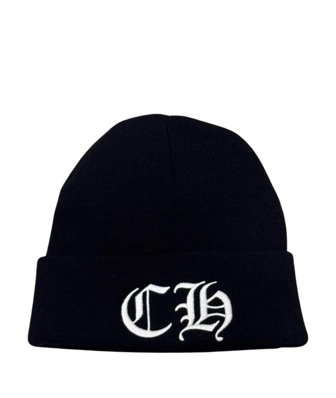 CHROME HEARTS Черная хлопковая шапка, фото 1