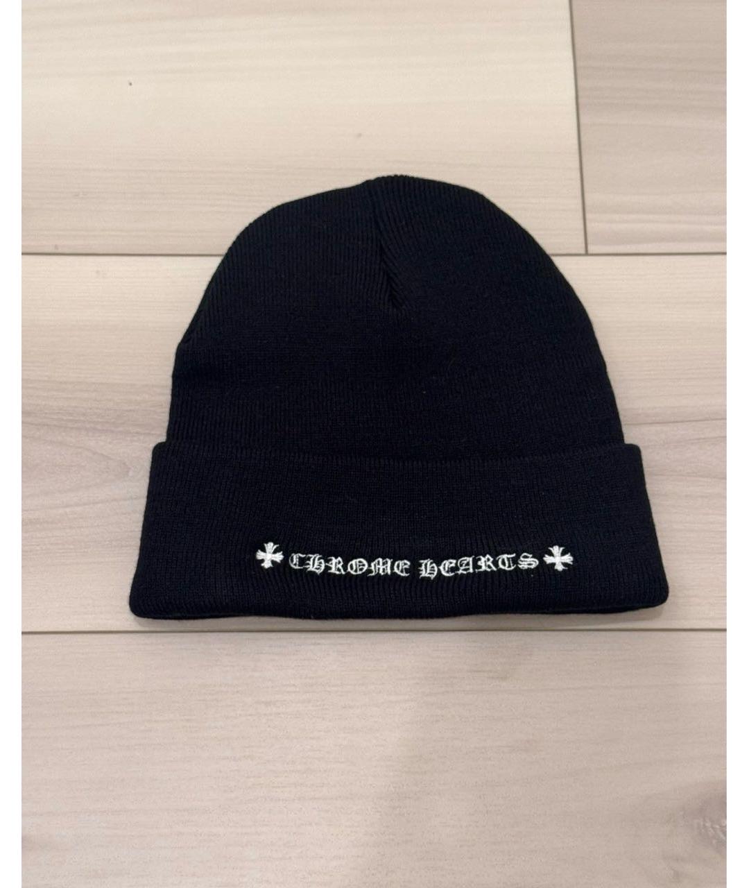 CHROME HEARTS Черная хлопковая шапка, фото 3