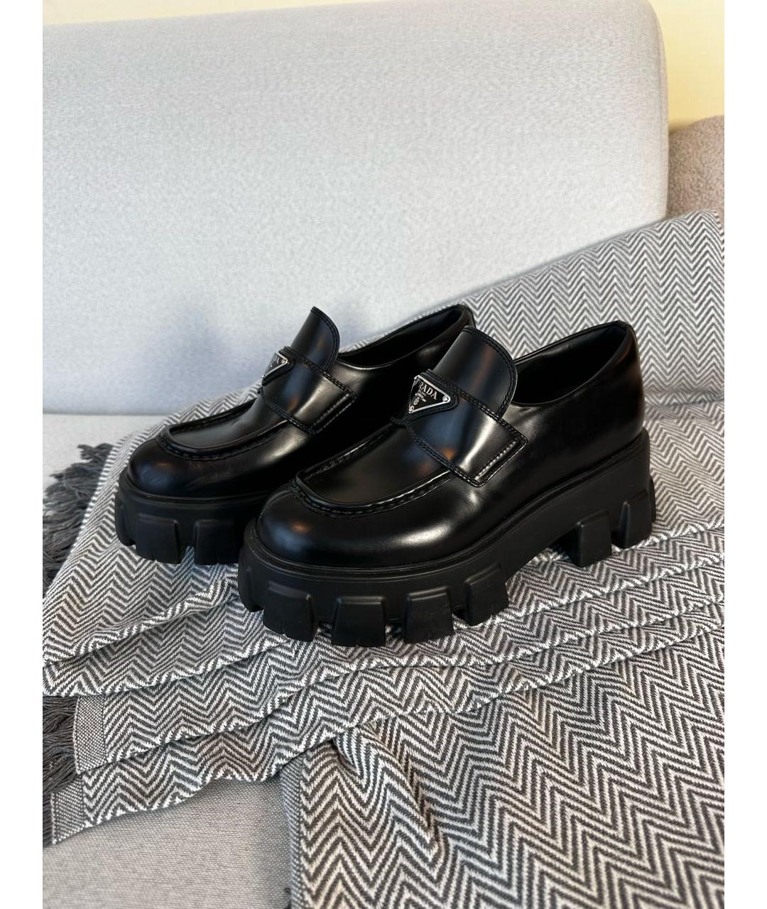 PRADA Черные кожаные лоферы, фото 3