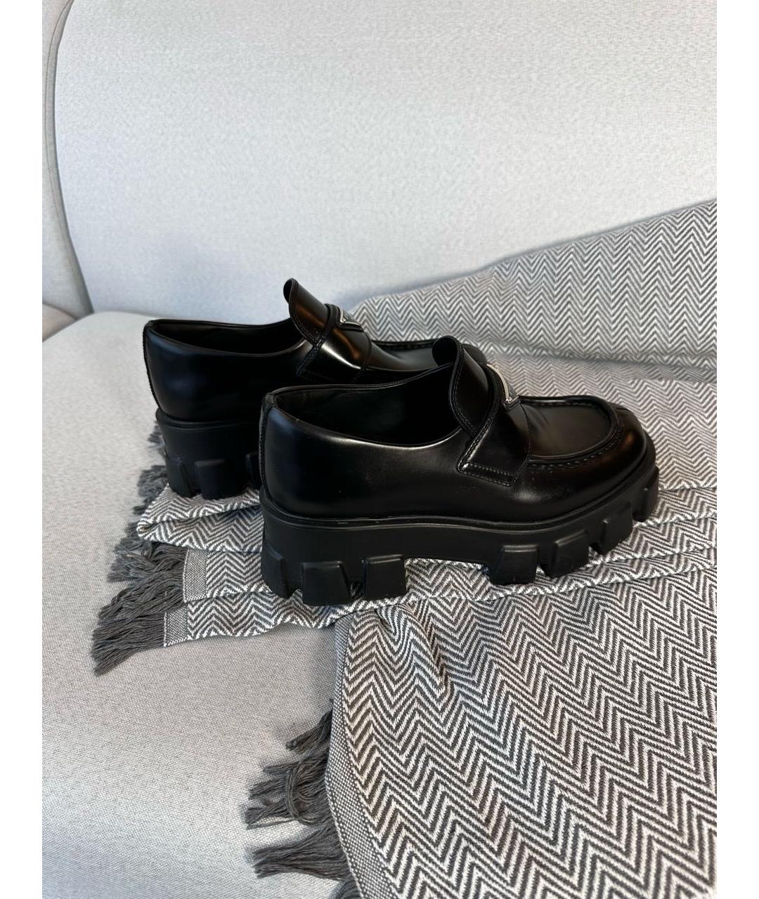 PRADA Черные кожаные лоферы, фото 6