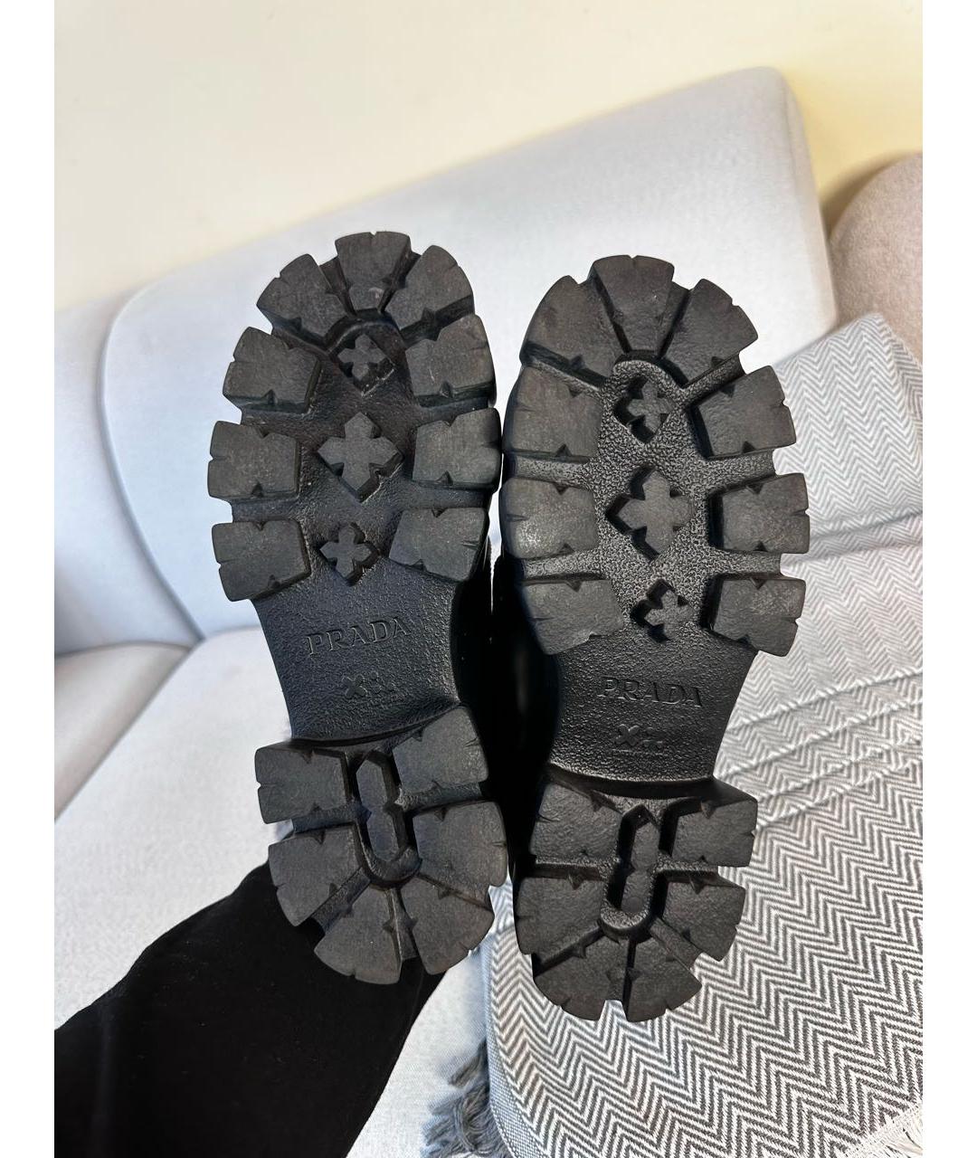 PRADA Черные кожаные лоферы, фото 5