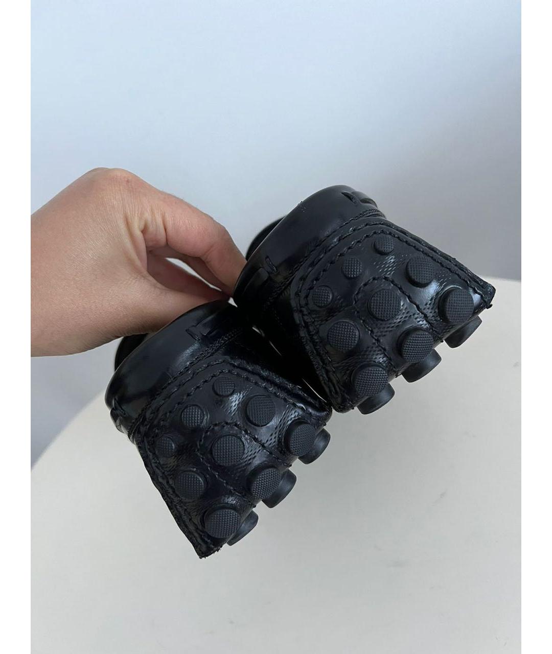 LOUIS VUITTON Черные кожаные мокасины, фото 3