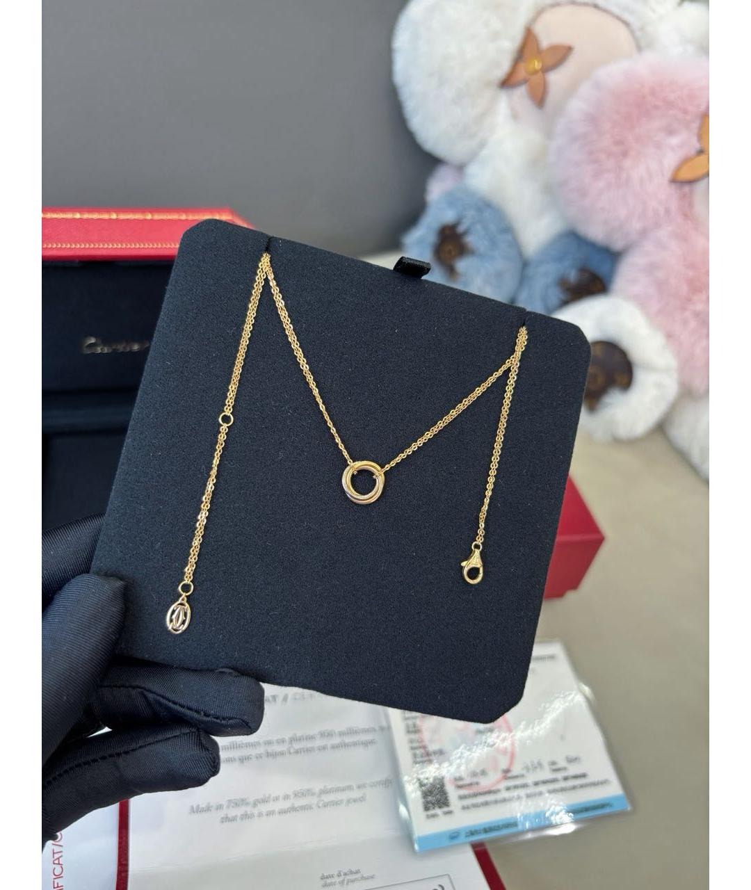 CARTIER Розовое колье из желтого золота, фото 3