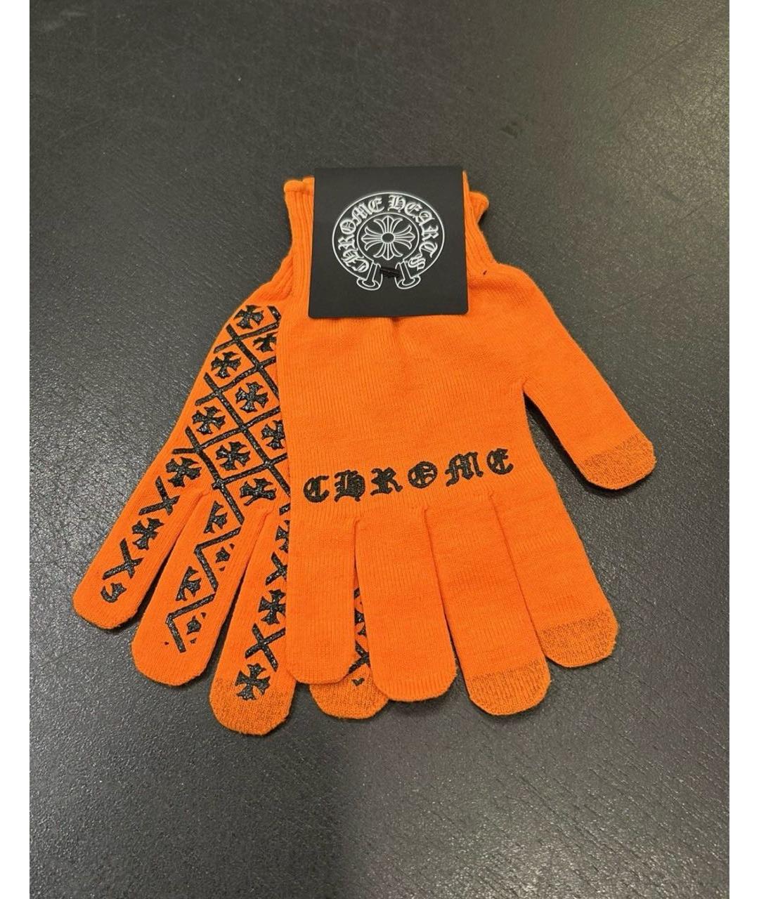 CHROME HEARTS Оранжевое перчатки, фото 3