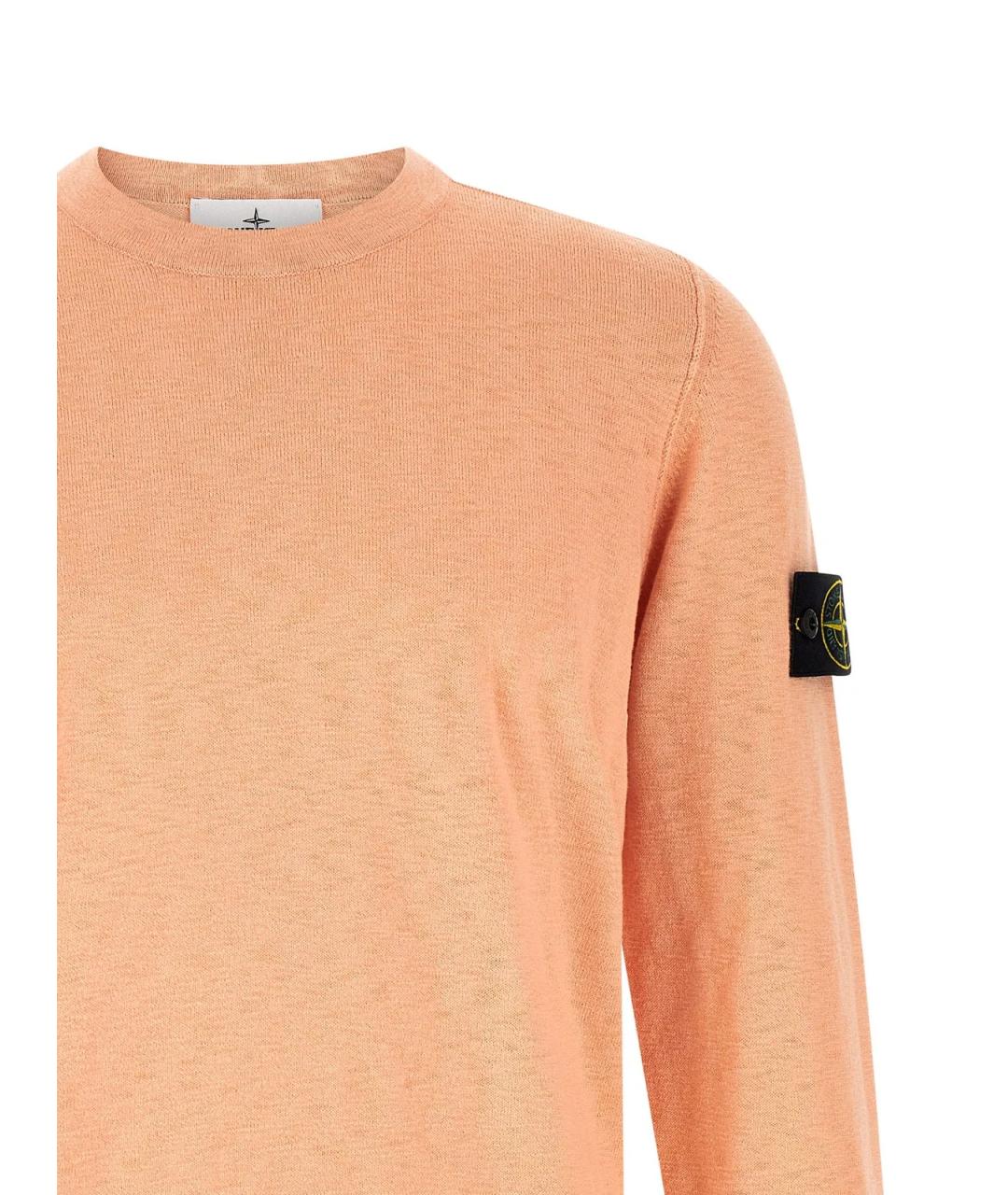 STONE ISLAND Оранжевый хлопковый джемпер / свитер, фото 3