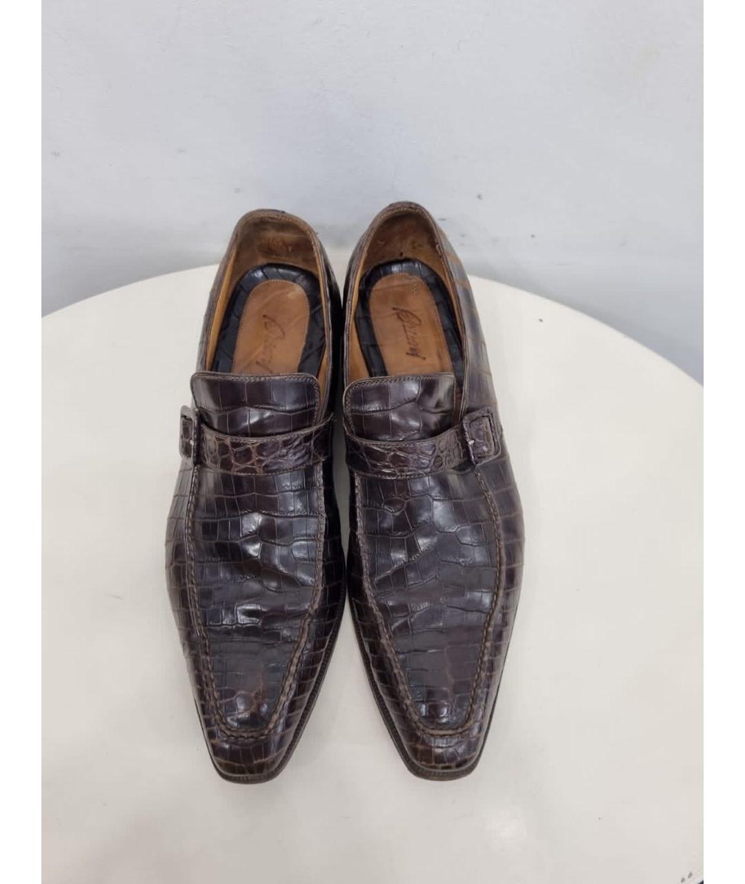 BRIONI Коричневые кожаные туфли, фото 2