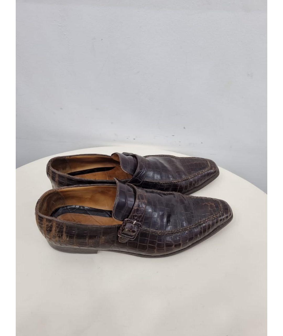 BRIONI Коричневые кожаные туфли, фото 9