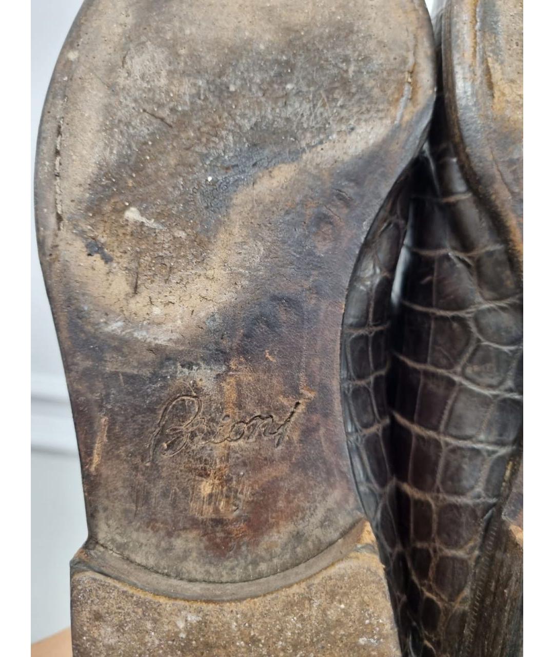 BRIONI Коричневые кожаные туфли, фото 7