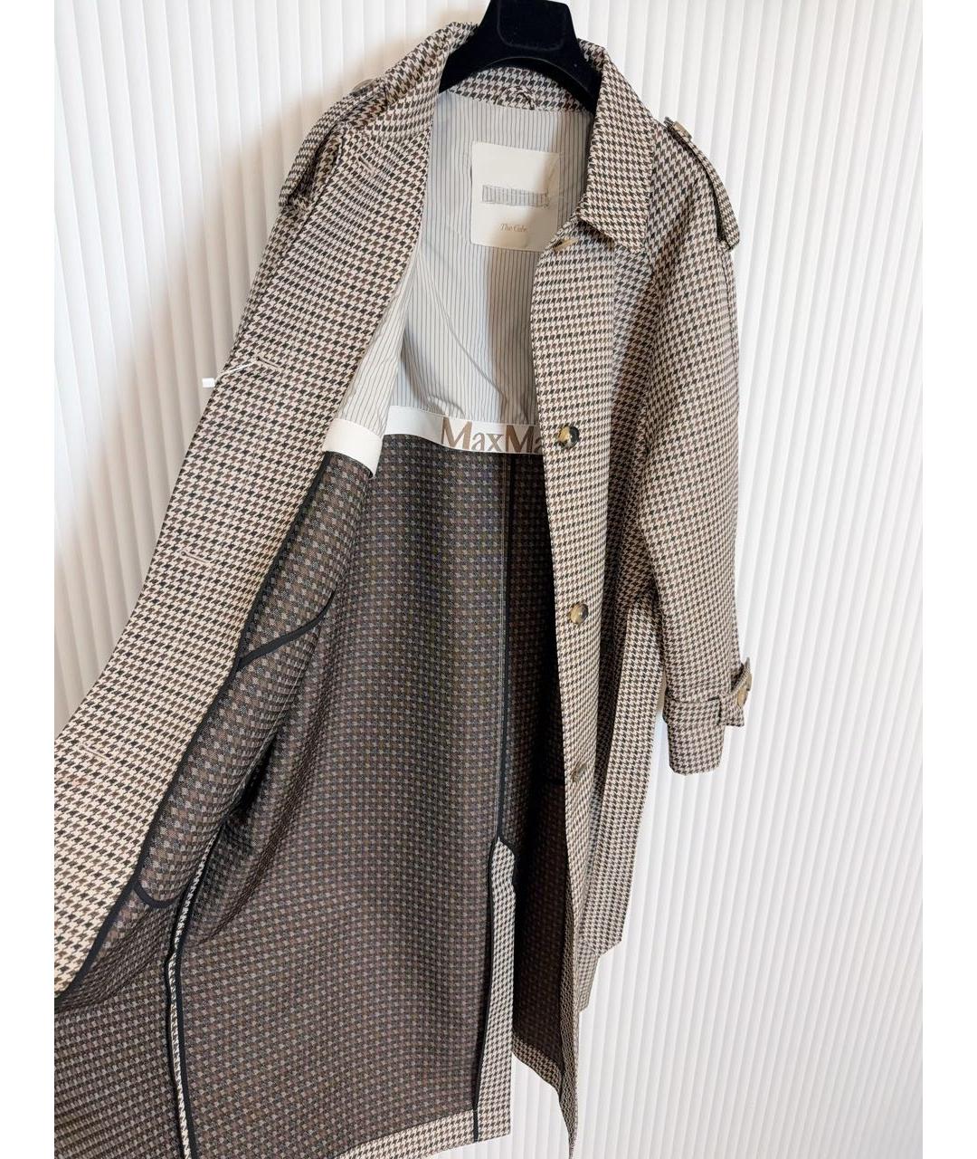 MAX MARA Коричневый хлопковый тренч/плащ, фото 7