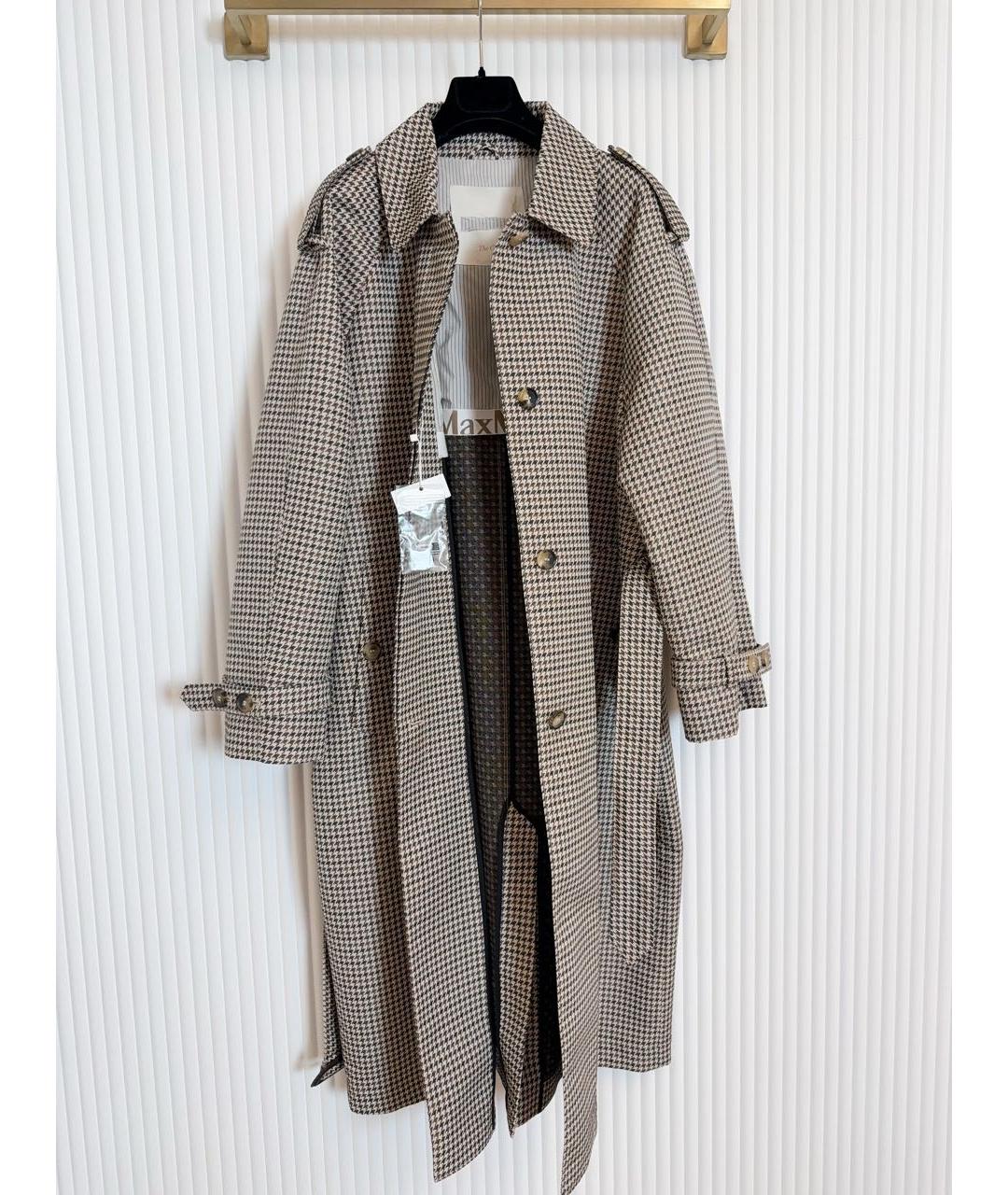 MAX MARA Коричневый хлопковый тренч/плащ, фото 6