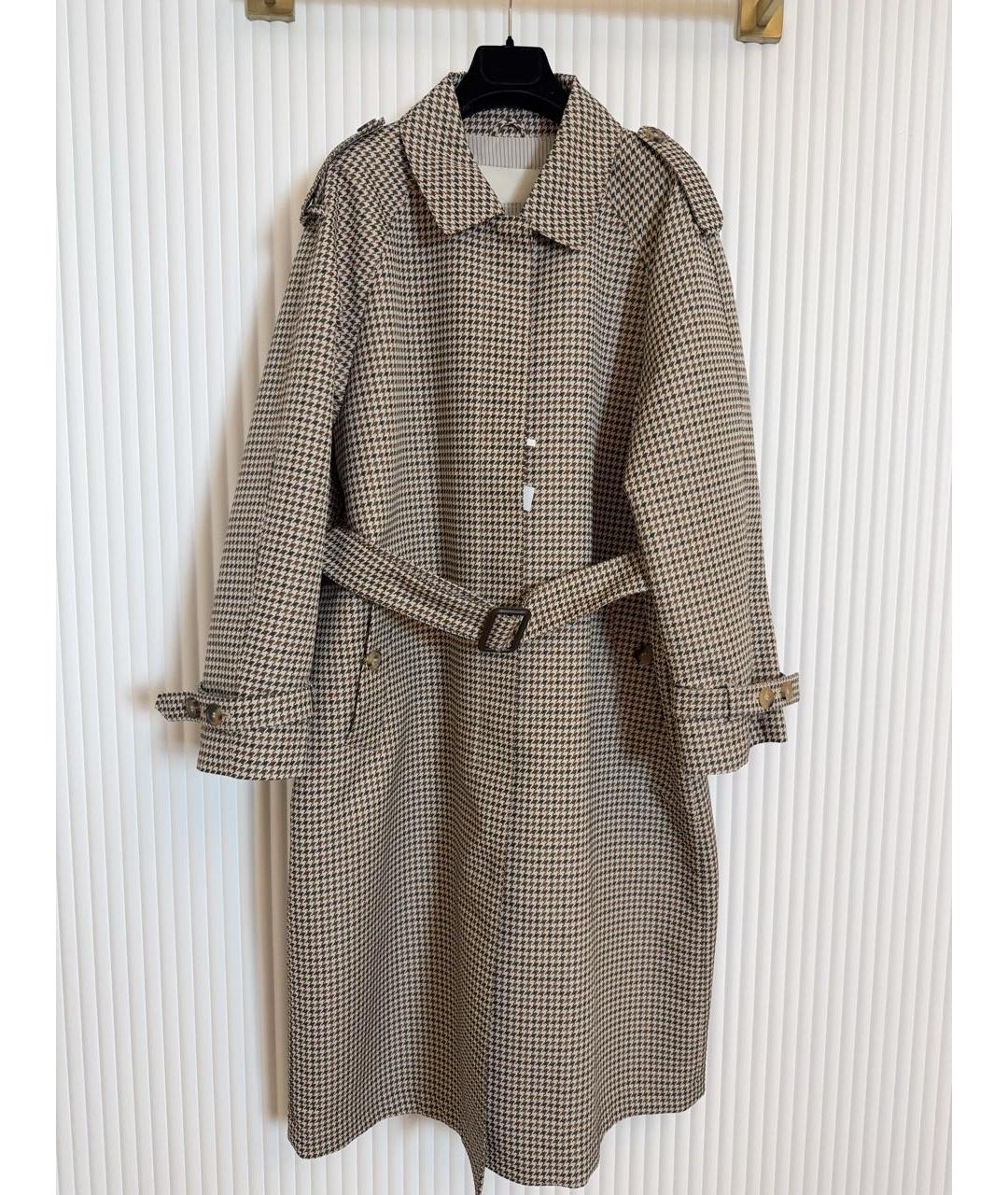 MAX MARA Коричневый хлопковый тренч/плащ, фото 2