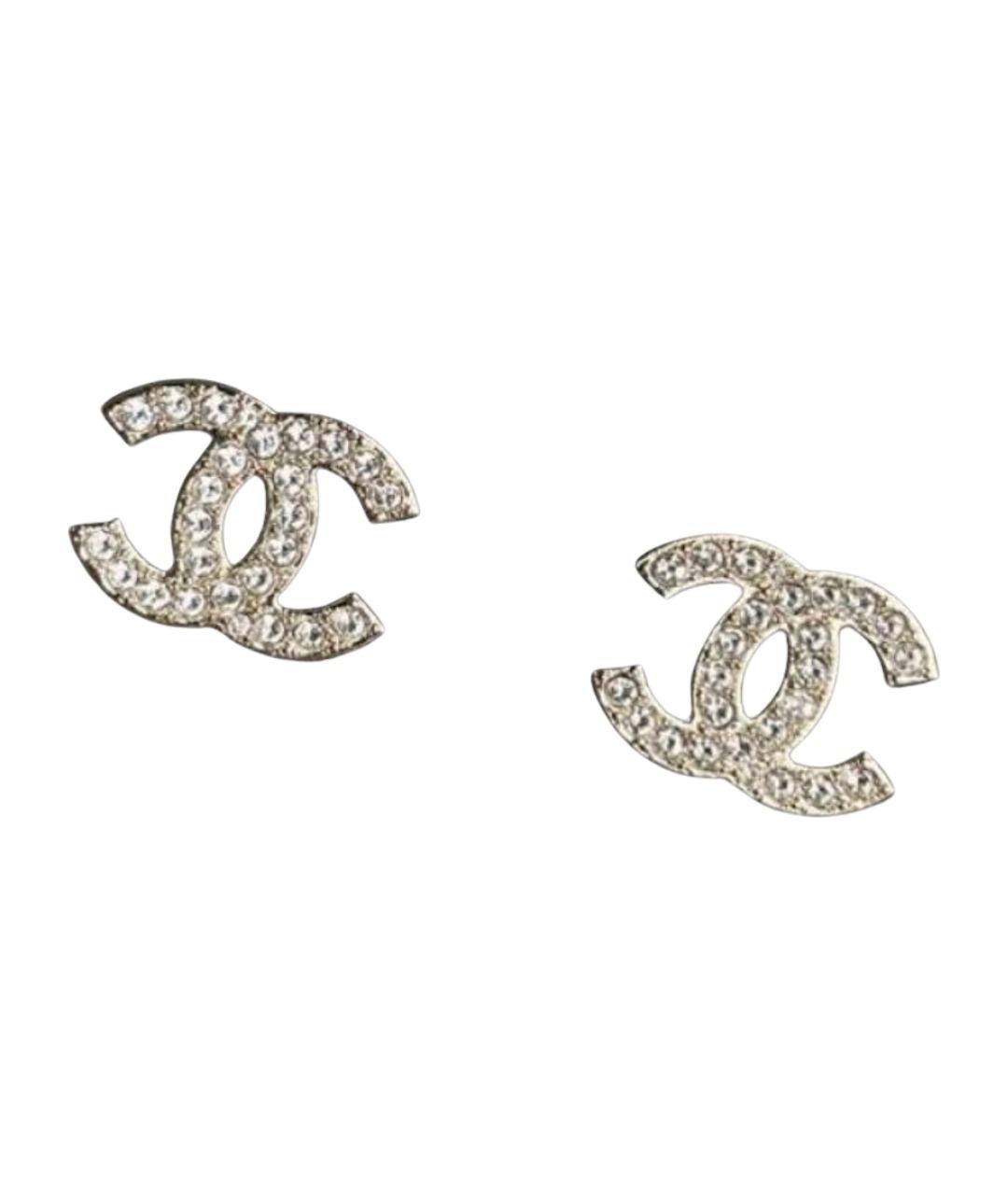 CHANEL Серебряные металлические серьги, фото 1