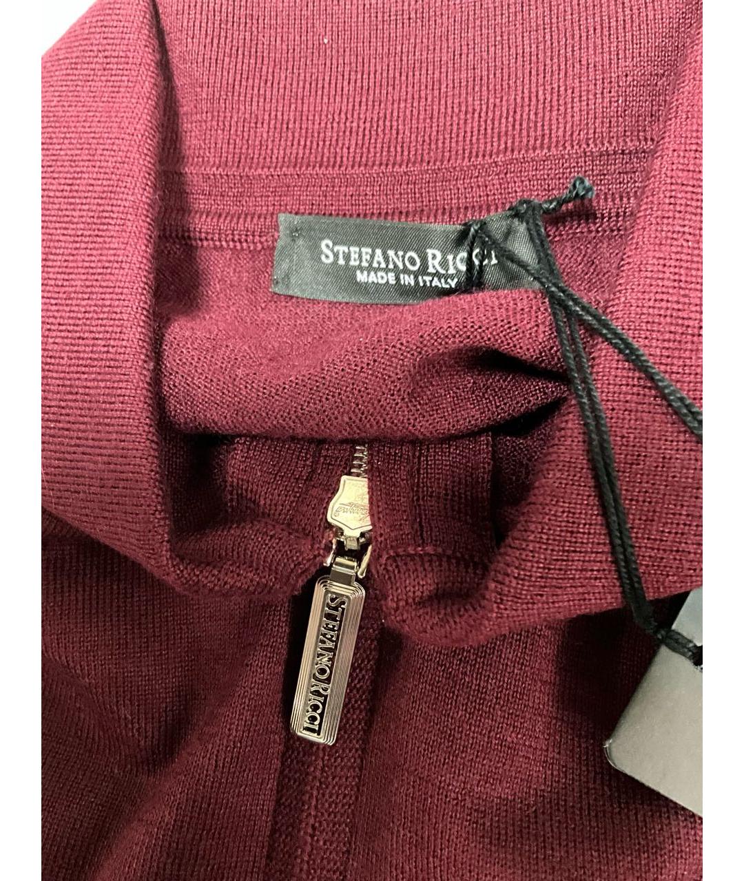 STEFANO RICCI Бордовое поло с длинным рукавом, фото 4